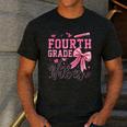 4th Fourth Grade Vibes Back To School Coquette Teacher Girl Men's Casual T-Shirt Dark Grey 4th Fourth Grade Vibes Back To School Coquette Teacher Girl Men's Casual T-Shirt Dark Grey