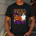 4th Grade Boo Crew Teacher Student Halloween Costume Men's Casual T-Shirt Dark Grey