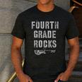 4th GRADE Rocks Teacher Rockstars I Teach Ready To Rock Men's Casual T-Shirt Dark Grey