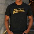 4th Grade Teacher Cute Vintage Graphic Fourth Grade Teacher Men's Casual T-Shirt Dark Grey