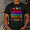 50 Days Of School Hearts Teacher Happy 50th Day Of School Men's Casual T-Shirt Dark Grey