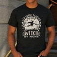 5th Grade Teacher By Day Witch By Night Halloween Men's Casual T-Shirt Dark Grey