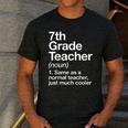 7th Grade Teacher Definition Back To School First Day Men's Casual T-Shirt Dark Grey 7th Grade Teacher Definition Back To School First Day Men's Casual T-Shirt Dark Grey