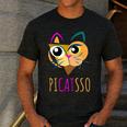 Abstract Cat Art Picatsso Shirt For Art Teachers Men's Casual T-Shirt Dark Grey Abstract Cat Art Picatsso Shirt For Art Teachers Men's Casual T-Shirt Dark Grey
