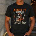 Admit It You Low Key Love Art Bruh Halloween Art Teacher Men's Casual T-Shirt Dark Grey