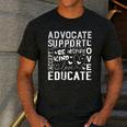 Advocate Support Accept Educate Special Education Teacher Men's Casual T-Shirt Dark Grey