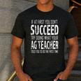 AG Teacher Shirt If At First You Don't Succeed Agriculture Men's Casual T-Shirt Dark Grey