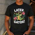 Alligator Later Gator Teacher Summer Last Day Fun Men's Casual T-Shirt Dark Grey
