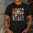Alphabet Hi Back To School ABC Pre K Kindergarten Teacher Men's Casual T-Shirt Dark Grey Alphabet Hi Back To School ABC Pre K Kindergarten Teacher Men's Casual T-Shirt Dark Grey