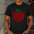Apple Dot Pattern Art Teacher Appreciation Men Women Humor Men's Casual T-Shirt Dark Grey Apple Dot Pattern Art Teacher Appreciation Men Women Humor Men's Casual T-Shirt Dark Grey