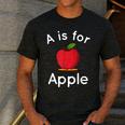 A Is For Apple Toddler Kindergarten Preschool Teacher Men's Casual T-Shirt Dark Grey A Is For Apple Toddler Kindergarten Preschool Teacher Men's Casual T-Shirt Dark Grey