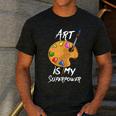 Art Is My Superpower Drawing Art Teacher Artists Men's Casual T-Shirt Dark Grey Art Is My Superpower Drawing Art Teacher Artists Men's Casual T-Shirt Dark Grey