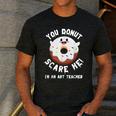 Art Teacher Halloween Donut Lover Costume Kawaii Monster Men's Casual T-Shirt Dark Grey