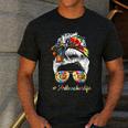 Art Teacher Life Messy Bun Back To School Art Teacher Men's Casual T-Shirt Dark Grey