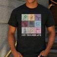 Art Teacher Life Retro Groovy Teaching Future Artists Men's Casual T-Shirt Dark Grey
