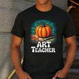 Art Teacher Pumpkin Painting Halloween Costume Men's Casual T-Shirt Dark Grey