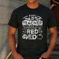 This Art Teacher Wears Red For Ed Men Women Men's Casual T-Shirt Dark Grey This Art Teacher Wears Red For Ed Men Women Men's Casual T-Shirt Dark Grey