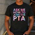 Ask Me How To Join PTA Crew Parent Teacher Matching School Men's Casual T-Shirt Dark Grey