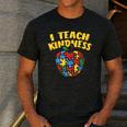 Autism Teacher Shirt I Teach Kindness Apple Puzzle Awareness Men's Casual T-Shirt Dark Grey