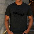 Back To School Checkered Apple Teacher Checkerboard Teacher For Men Women Girls Kids Men's Casual T-Shirt Dark Grey