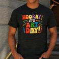 Back To School Hooray It's Art Day Art Teacher Artist Men's Casual T-Shirt Dark Grey Back To School Hooray It's Art Day Art Teacher Artist Men's Casual T-Shirt Dark Grey