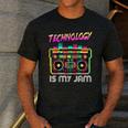 Back To School Retro Technology Is My Jam 80's Teacher Men's Casual T-Shirt Dark Grey Back To School Retro Technology Is My Jam 80's Teacher Men's Casual T-Shirt Dark Grey