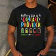 Battery Life Of Daycare Provider Childcare Teacher Men's Casual T-Shirt Dark Grey Battery Life Of Daycare Provider Childcare Teacher Men's Casual T-Shirt Dark Grey