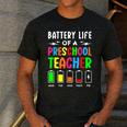 Battery Life Of a Preschool School Teacher School Week Men's Casual T-Shirt Dark Grey Battery Life Of a Preschool School Teacher School Week Men's Casual T-Shirt Dark Grey