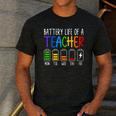 Battery Life Of A Teacher School Teacher Appreciation Men's Casual T-Shirt Dark Grey Battery Life Of A Teacher School Teacher Appreciation Men's Casual T-Shirt Dark Grey