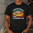 I Like Big Book Cant Lie Nerd School Librarian Teacher For Men Women Kids Men's Casual T-Shirt Dark Grey