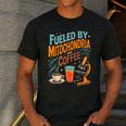 Biology Teacher Science Fueled By Mitochondria Coffee Men's Casual T-Shirt Dark Grey