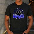 Blue Bobcats School Spirit Coquette Bow Mascot Teacher Men's Casual T-Shirt Dark Grey