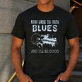 Blues Music Band Lover Vintage Guitar Teacher Blues Men's Casual T-Shirt Dark Grey Blues Music Band Lover Vintage Guitar Teacher Blues Men's Casual T-Shirt Dark Grey