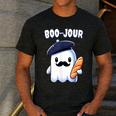 Boo Jour Ghost French Teacher Vintage Teacherlife Groovy Men's Casual T-Shirt Dark Grey