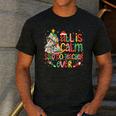 Book Tree All Is Calm Said No Teacher Ever Christmas Men's Casual T-Shirt Dark Grey Book Tree All Is Calm Said No Teacher Ever Christmas Men's Casual T-Shirt Dark Grey