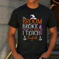 My Broom Broke So Now I Teach English English Teacher Witch Men's Casual T-Shirt Dark Grey My Broom Broke So Now I Teach English English Teacher Witch Men's Casual T-Shirt Dark Grey