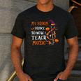 My Broom Broke So Now I Teach Music Teacher Halloween Men's Casual T-Shirt Dark Grey My Broom Broke So Now I Teach Music Teacher Halloween Men's Casual T-Shirt Dark Grey