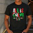 All Calm Said No Teacher Teacher Christmas Lights Men's Casual T-Shirt Dark Grey