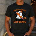 You Can't Scare Me I Teach 6th Grade Retro Teacher Halloween Men's Casual T-Shirt Dark Grey