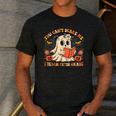 You Can't Scare Me I Teach Fifth Grade Halloween Teacher Men's Casual T-Shirt Dark Grey