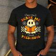 You Can't Scare Me I Teach Preschool Teacher Halloween Ghost Men's Casual T-Shirt Dark Grey