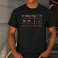 Changing The World One Phoneme At a Time Phonics Teacher Men Women Girls Kids Men's Casual T-Shirt Dark Grey