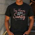 Childcare Provider Daycare Teacher Stole My Sanity Men's Casual T-Shirt Dark Grey Childcare Provider Daycare Teacher Stole My Sanity Men's Casual T-Shirt Dark Grey