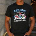 Chillin With My Snowmie Women Christmas Snowman Teacher Snow Men's Casual T-Shirt Dark Grey Chillin With My Snowmie Women Christmas Snowman Teacher Snow Men's Casual T-Shirt Dark Grey