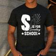 Christian Teacher S Is For Sunday School Essentials Men's Casual T-Shirt Dark Grey