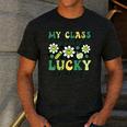 My Class Is Full Of Lucky Charms St Patricks Day Teacher Men's Casual T-Shirt Dark Grey