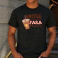 Coffee Gives Me Para Powers Parapro Teacher Squad Men's Casual T-Shirt Dark Grey Coffee Gives Me Para Powers Parapro Teacher Squad Men's Casual T-Shirt Dark Grey