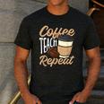 Coffee Teach Repeat Teacher Men's Casual T-Shirt Dark Grey Coffee Teach Repeat Teacher Men's Casual T-Shirt Dark Grey
