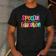 Color Special Education Squad Groovy Dream Team SPED Teacher Men's Casual T-Shirt Dark Grey Color Special Education Squad Groovy Dream Team SPED Teacher Men's Casual T-Shirt Dark Grey