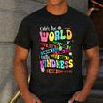 Color The World With Kindness Teacher Back To School Men's Casual T-Shirt Dark Grey Color The World With Kindness Teacher Back To School Men's Casual T-Shirt Dark Grey